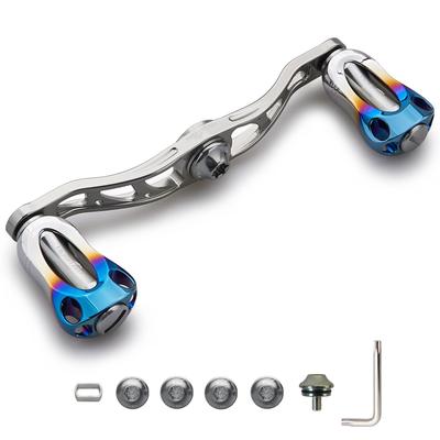 HEIGHTEN Reel Handle with 22mm Knob for Abu Universal Baitcasting Reels Aurora Series 88/90/105/115mm Shimano, Daiwa, (105mm - Gunmetal) (221)