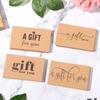 Online Retail Handmade Kraft Paper "Gift For You" Cardstock Greeting Cards Appreciation Labels