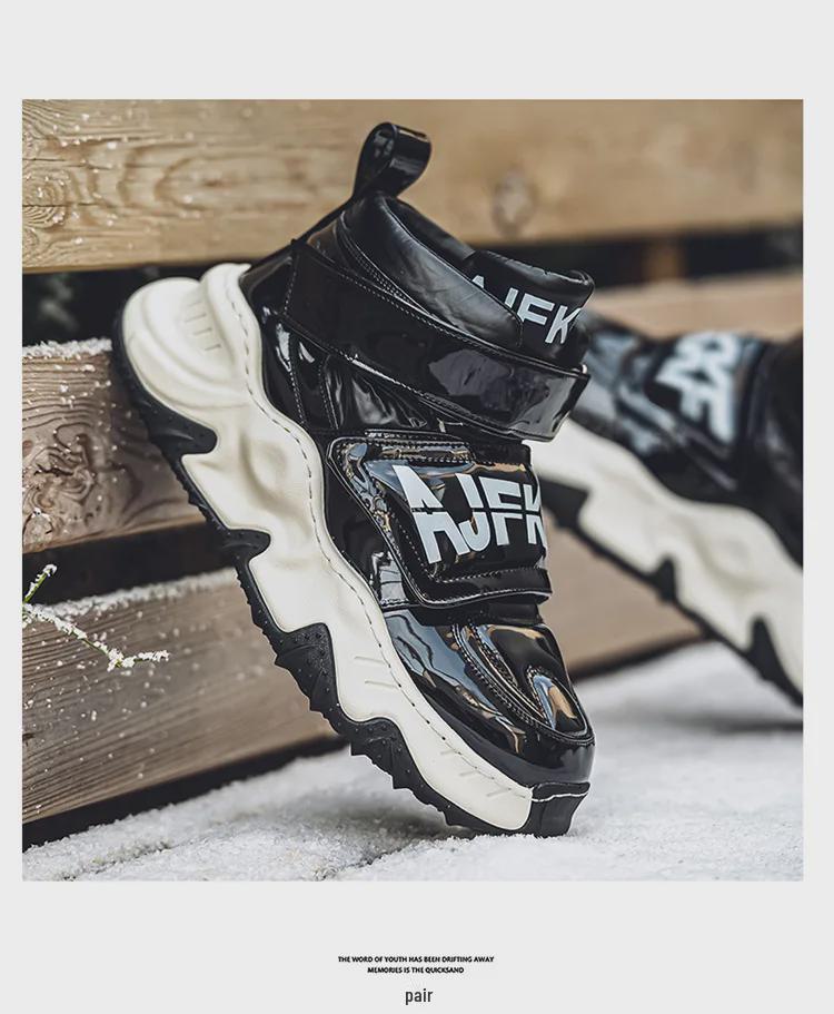 Pánské zimní vysoké sněhule se silnou podrážkou: Trendy boty pro tátu zvyšující výšku