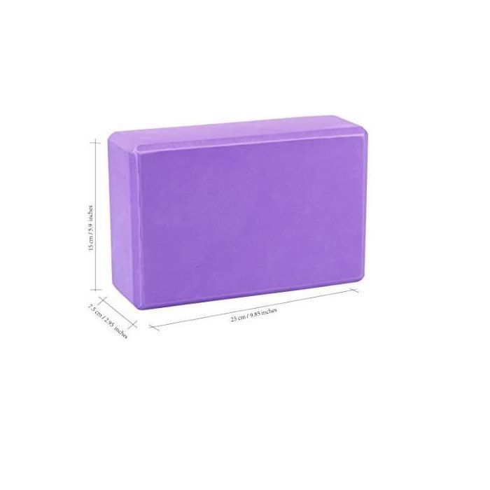 EXERZ Briques Yoga-Blocs De Yoga Haute Densité 2PK - Briques De Mousse De Fitness Confortables, Antidérapantes - Violet