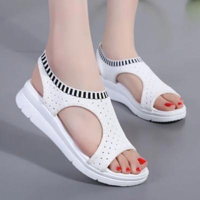 Mode Damen Sandalen Atmungsaktiver Komfort Shopping Damen Laufschuhe Keilabsätze Sommer Plateau Sandalen Schuhe Mujer Übergröße 42