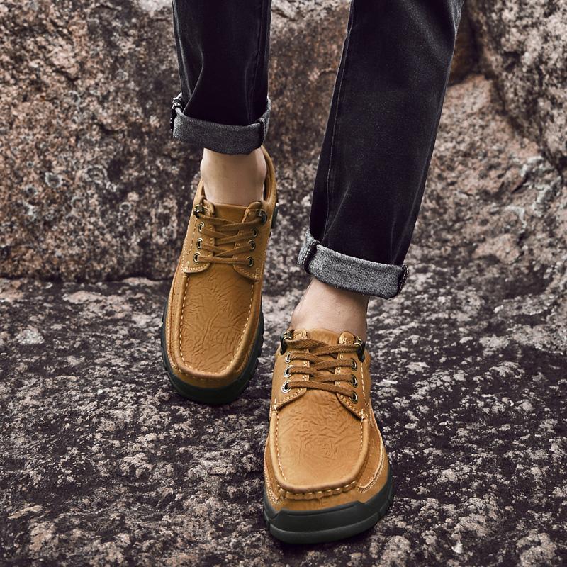 Ανδρικά παπούτσια από γνήσιο δέρμα Classic Lace Up Outdoor Casual Shoes 39-44