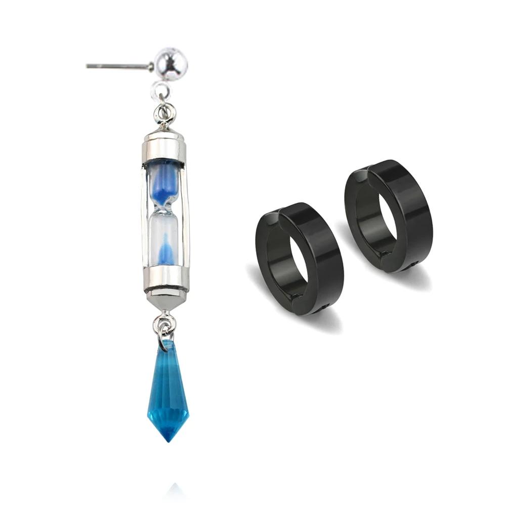 Anime The Case Study of Vanitas Vanitas Earrings No Karte Props Hourglass Earrings Ear Cuff Studs Clip Cosplay Jewelry Gifts