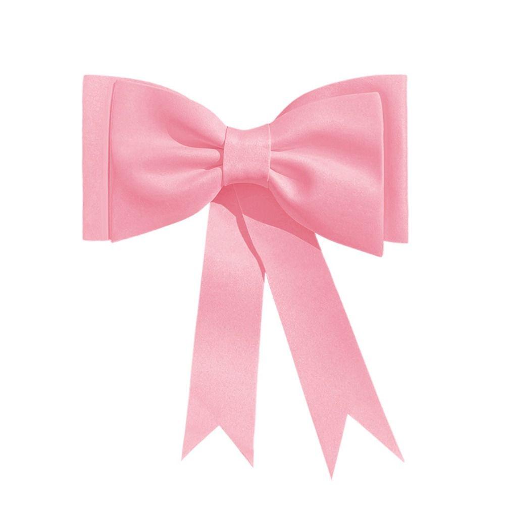 Makaron Bow Knot Sticker Soft Foam Bow Knot Ornament Pure Color Car Sticker Electric Vehicle Decorative Ornament Accessory