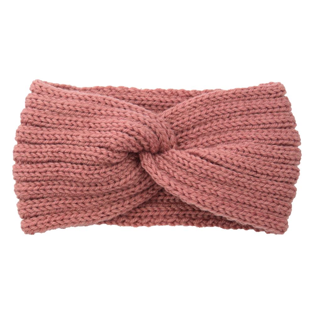Winter Plush Knitted Wool Headband for Women Girls Warm Elastic Hairbands Hand Made Headscarf Bandana Headwear