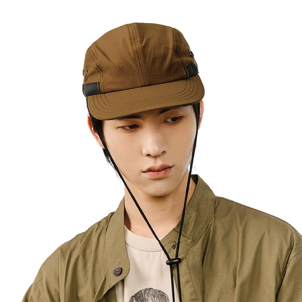 Croogo Summer Baseball Solid Sun with Chin Simple for and Street Wear Men's Cap, Color, Breathable, Moisture-Wicking, Protection, Adjustable, Unisex,
