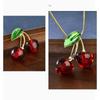 Elegant Cherry Ornament Sweater Necklace Comfortable Neck Jewelry Suitable for Fashionable Outfits for Woman and Girls