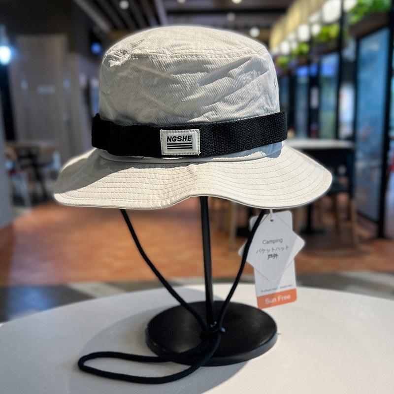 

Hat Style Versatile Retro Contrasting Colors Mens Womens Hatscaps Sunshade бежевий