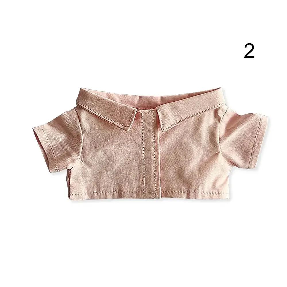 For 20cm Idol Doll Clothes Accessories Striped Short Sleeve Cotton Stuffed Doll Shirt Top Blouse T-shirt Kids Toy Gift