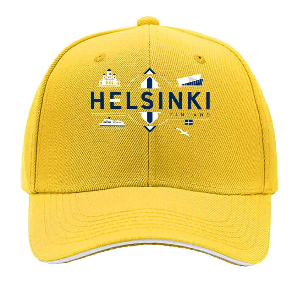 Modern Helsinki Finland Cross Travel Sandwich Baseball Cap Sun Cap Outdoor Workouts Hat