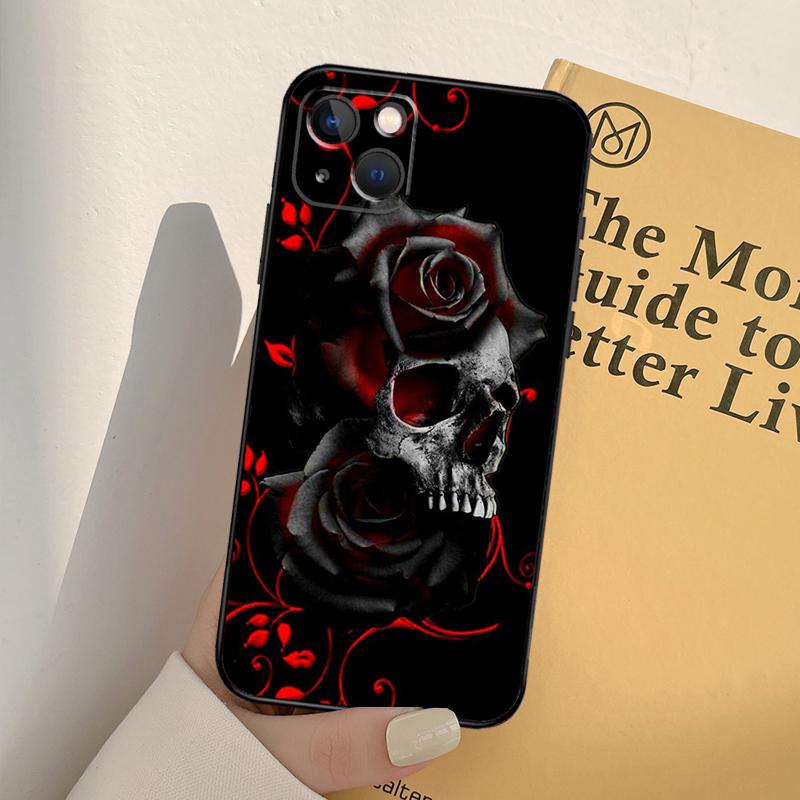

Ярко-красный чехол с цветами розы для iPhone 13 12 Mini 11 Pro Max 6S 8 7 Plus SE 2022 2020 X XS Max XR задняя крышка iPhone 12 Pro