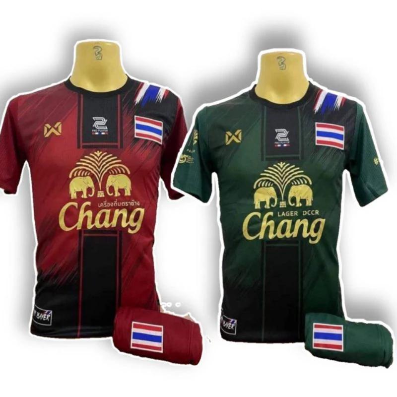 THAILAND Flag Football Fußball Rundhals Vintage Shirt National Unisex Männer Frauen JERSEY Aufdruck Schnelltrocknend Kurzarm Uniform Elefanten Abzeichen Logo