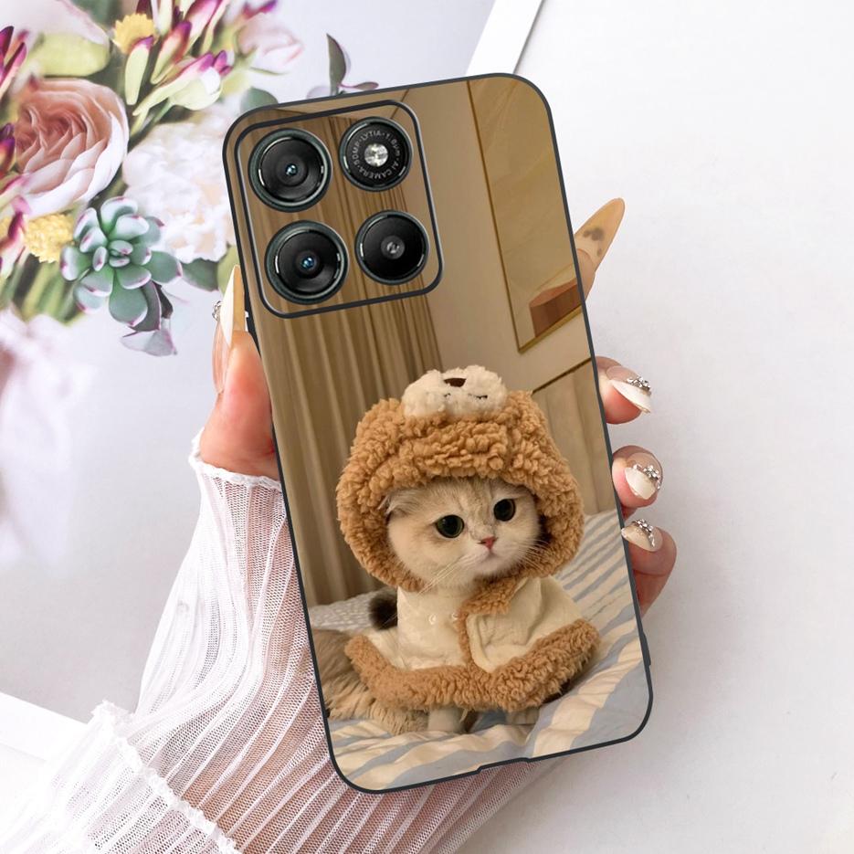 Pro pouzdro Motorola Moto G67 Moto G77 XT2621-2 Roztomilý kryt s malovaným srdíčkem Láska Měkké silikonové pouzdro Pro Motorola G77 G 67 MotoG67 Tašky