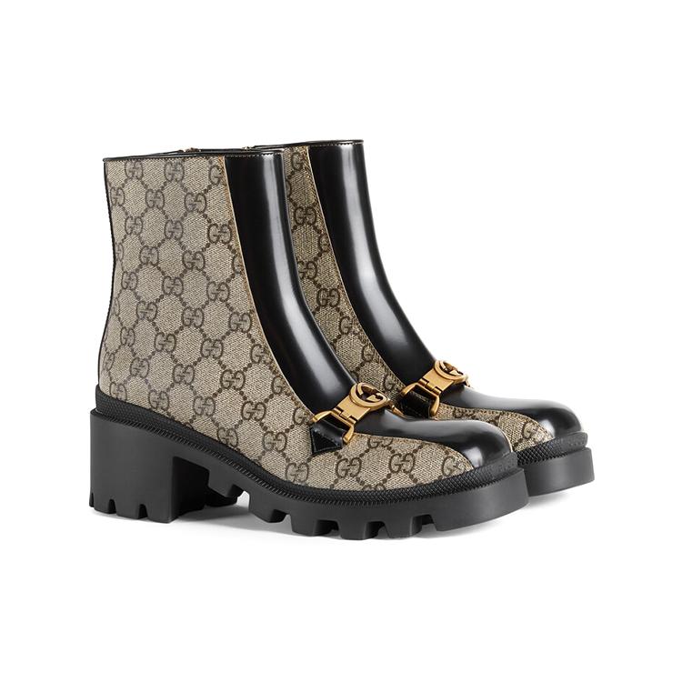 Gucci Wmns Gg Supreme Ankle Boot 'Dark Beige' Women's 670412 2OQ50 9763
