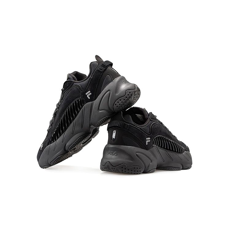Fila Fusion Retro Comfortable Shock Absorbing Durable Support Low Top Dad Shoes Women Sneaker Black T12W041103FBK