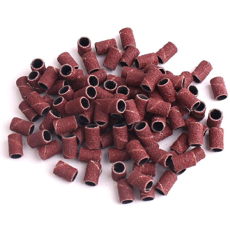 100Pcs 80/120/150/180/240Grit Nail Sanding Bands for Nail Drill Fine Grit Nail