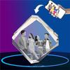 LED Heart-Shaped 3D Crystal Photo Engraving - DIY Laser Engraved White Crystal