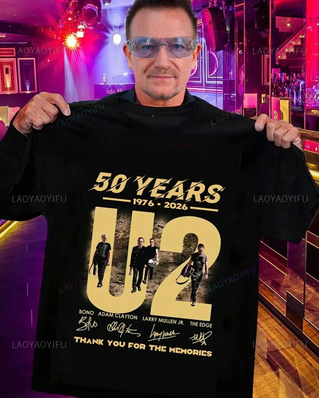 Редкая коллекция к 50-летию тура U2 2026 года Футболка S-5XL K7.222 XXXL