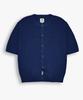 Jikun Viscose Round Half Knit Cardigan Gee265-106 Navy