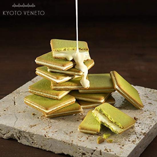 Kyoto Veneto Graccha Matcha Langue de Chat Cookies, 9 pieces, Popular, Mail Order, Individually Wrapped, Kyoto Souvenir, Gift, Present, Respect for