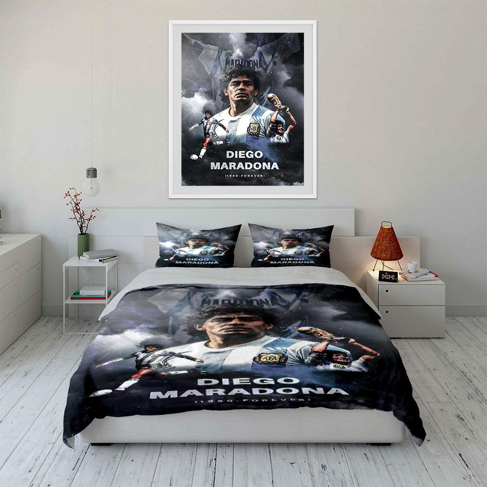 Sportsman Diego Maradona Imagery. Bedding Sets Duvet Cover Sets Duvet Covers Pillowcases(1 * Duvet Cover 2 * Pillowcases, Without Duvet Insert)