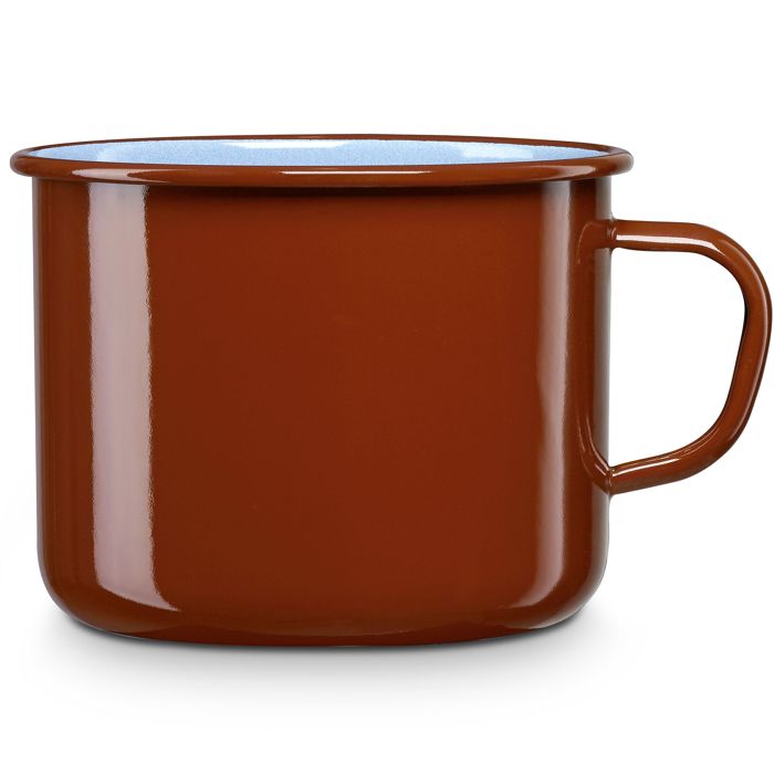 Casserole à Lait, Acier Émaillé 18cm, Bouilloire Émaillée 3L Induction, Vintage Briebe Terra Marron