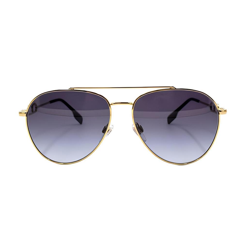 Burberry B.. Monogramm Exklusives Logo Muster Serie Metall Flieger Sonnenbrille Damen Sonnenbrille Gold Dunkelgrau-Verlauf B3128-1109-8G