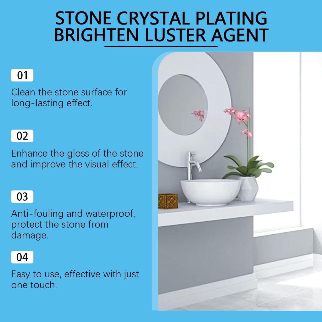 Professional Stone & Quartz Countertop Repair Kit - Fix Scratches, Remove Stains, Restore Shine, Crystal Plating Protection