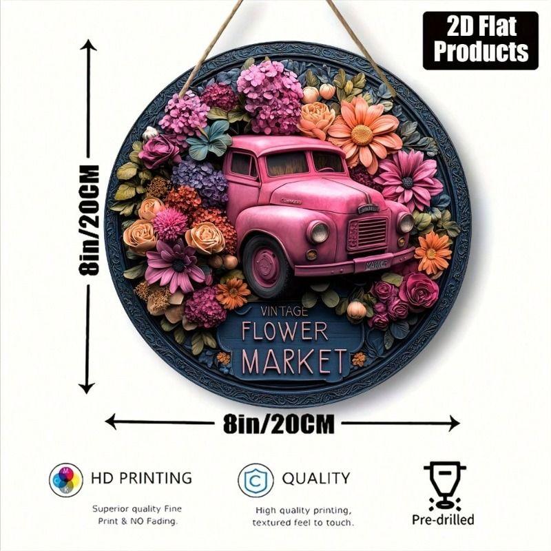 Metal Tin Sign 2D Wall Art Home Decor Flat Hanging Decorative Plaque