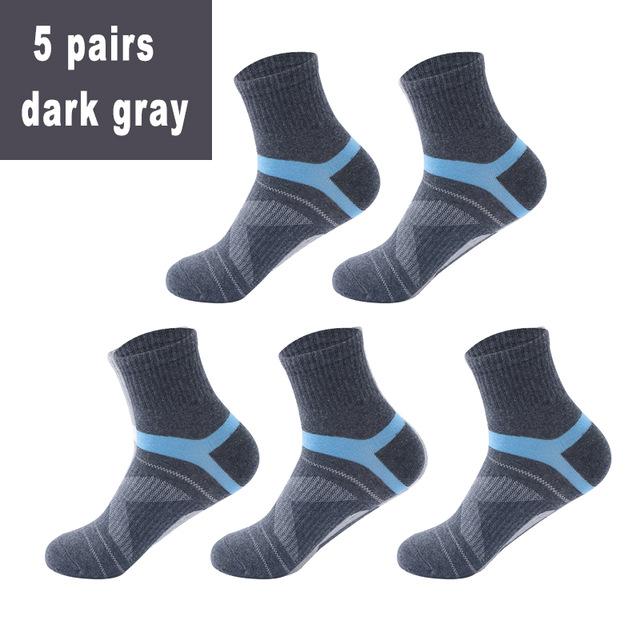 10 STÜCKE=5 Paar Hochwertige Baumwolle Neue Herbst Herrensocken Laufen Winter Freizeit Atmungsaktive Aktive Socken Streifen Sportsocken EUR38-48