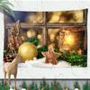Christmas Atmosphere Tapestry Celebrate Festival Christmas Tree Living Room Home Wall Background Hanging Decorative Tapestry