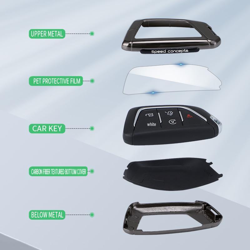 Cadillac Key Cover: High-End Metal Shell for XT6, XT5, CT5, XT4, CT6, ATSL, XTS