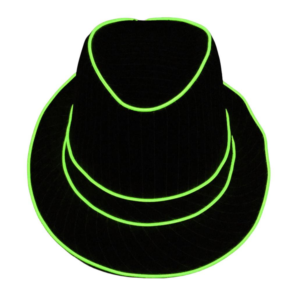 LED Top Hat for Women Men Flashing Nightclub Hat Light Up Blues Hat Adult Unisex Costume Hat Halloween Party Props Hat