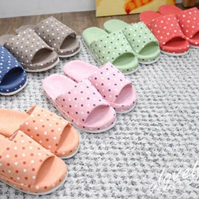 A-13 Lovely Dot Pattern Indoor Slippers