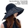 Summer  Women Bucket Hat Uv Protection Sun Hats Panama Cap Ponytail Caps