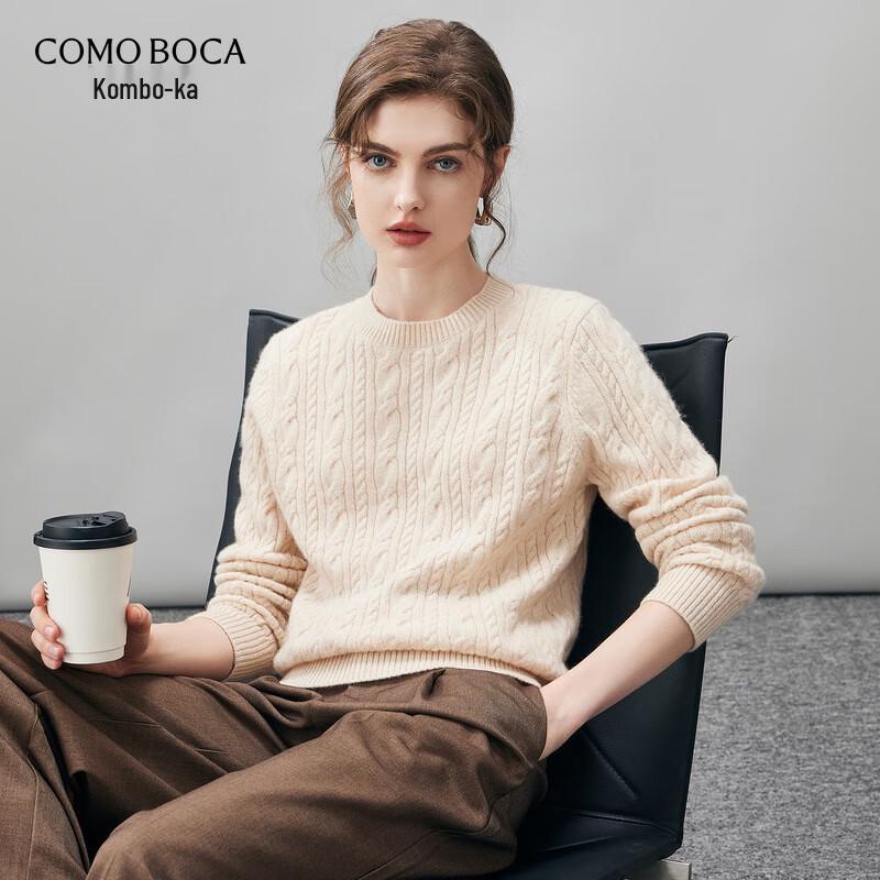 Komom Boca Women s Cable Knit Cashmere Sweater L