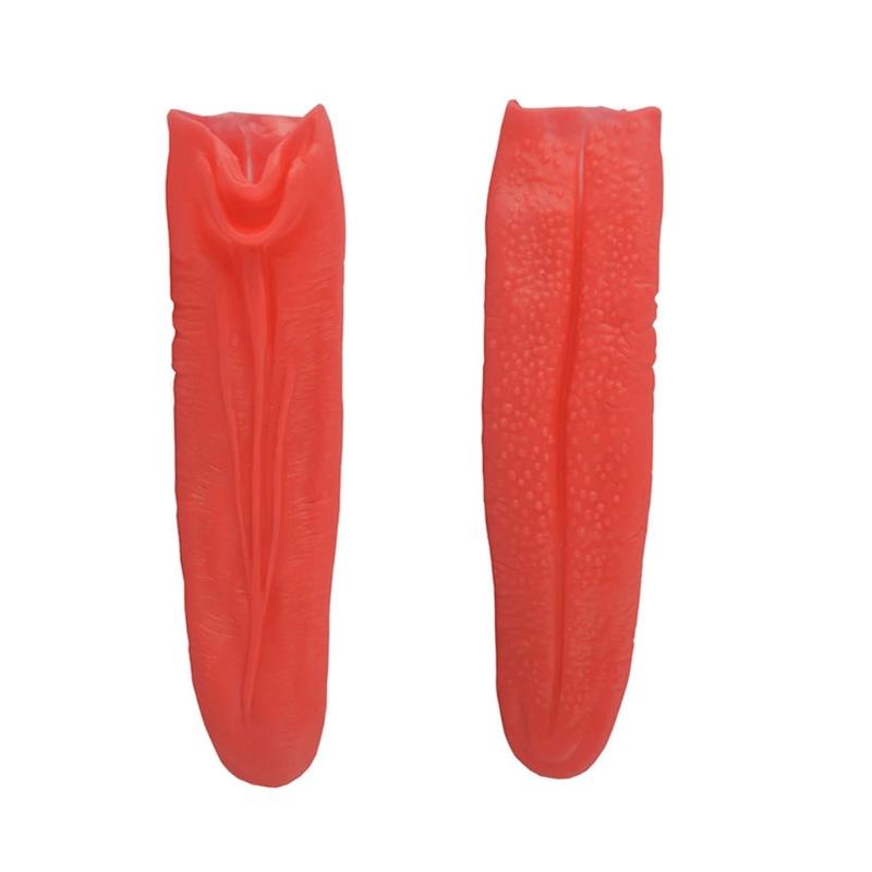 Halloween Fake Long Tongue Props Horrific Party Prank Props Artificial Long Tounge Simulated Tounge Cosplays Long Tounge