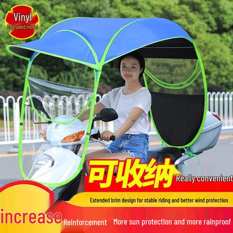 Collapsible Windproof Sunshade for Electric Cars & Motorcycles