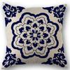 Rich Floral Pillow Covers Navy Blue White Chinoiserie Durable Bohemian Decor For Living Room, Bedroom Cushion Cases