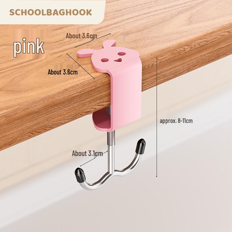 Double Hook Rabbit Bag Organizer for Student Desks