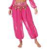 Women's Belly Dance Harem Pants Shiny Sequin Tassel Trouser Arabic Performance Loose Pants