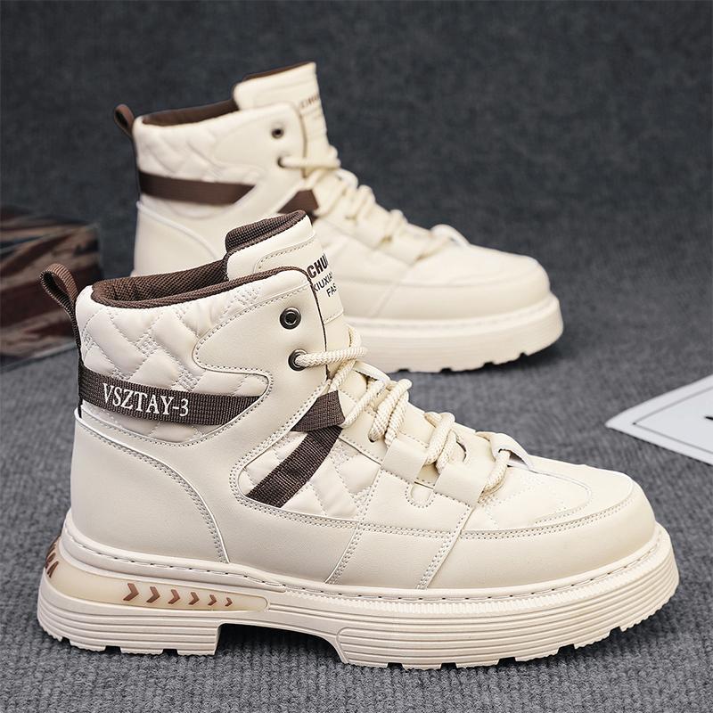 22 New Autumn and Winter High-top Martin Shoes Casual Sports Trendy Shoes Locomotive Leather Shoes Boots
