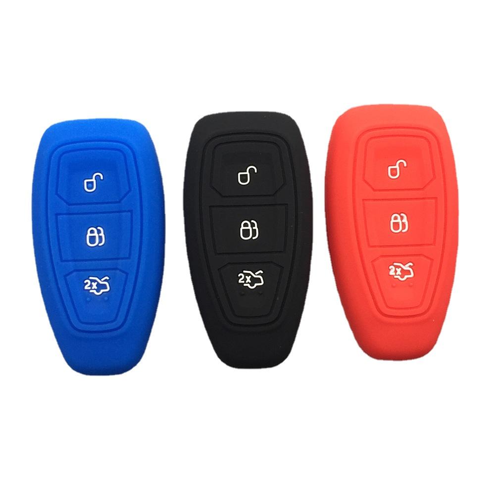 Silicone Car Remote Smart Key Case Cover For Ford Fiesta Focus 3 4 Mondeo Ecosport Kuga Focus ST Key Protector Fob Accessories