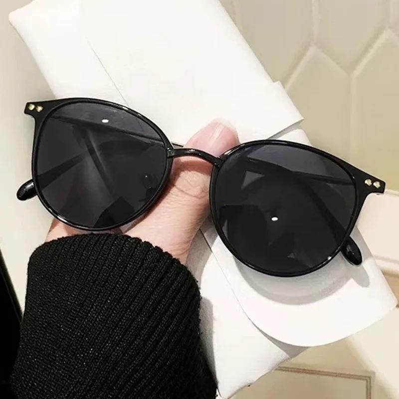 Women'S Fashion Metal Round Frame Sunglasses Personalized Street Photography Men'S Outdoor Fishing Driving Sunglasses