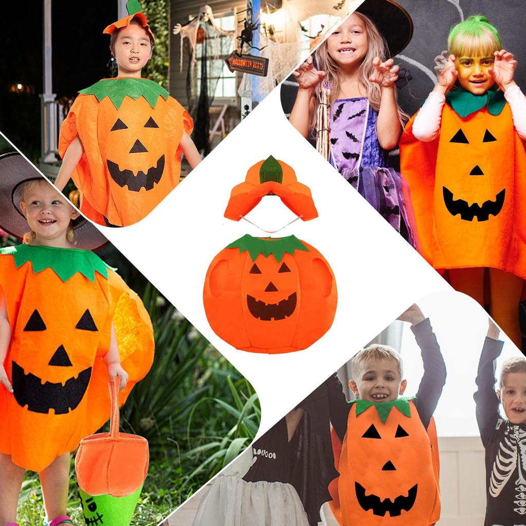 [KEKVE] Halloween Cosplay Halloween Costume, Halloween Pumpkin Costume + Pumpkin Hat Set, Halloween Costume, Pumpkin Costume, Halloween Pumpkin