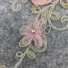 Computer Embroidery Embroidery Mesh Lace Decal Three-Dimensional Rhinestone Lace Collar Hollow Diy Dress Accessories