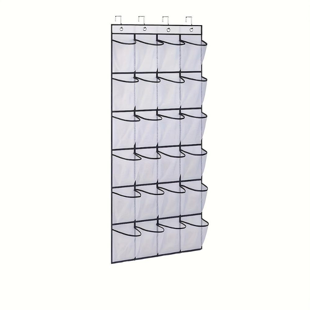 Breathable Over The Door Shoe Organizer Mesh Pockets Hanging Shoe Rack  Door Behind