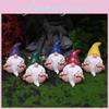 Resin Creative Dwarf Figurine Big Feet Wearing A Hat And White Beard Design