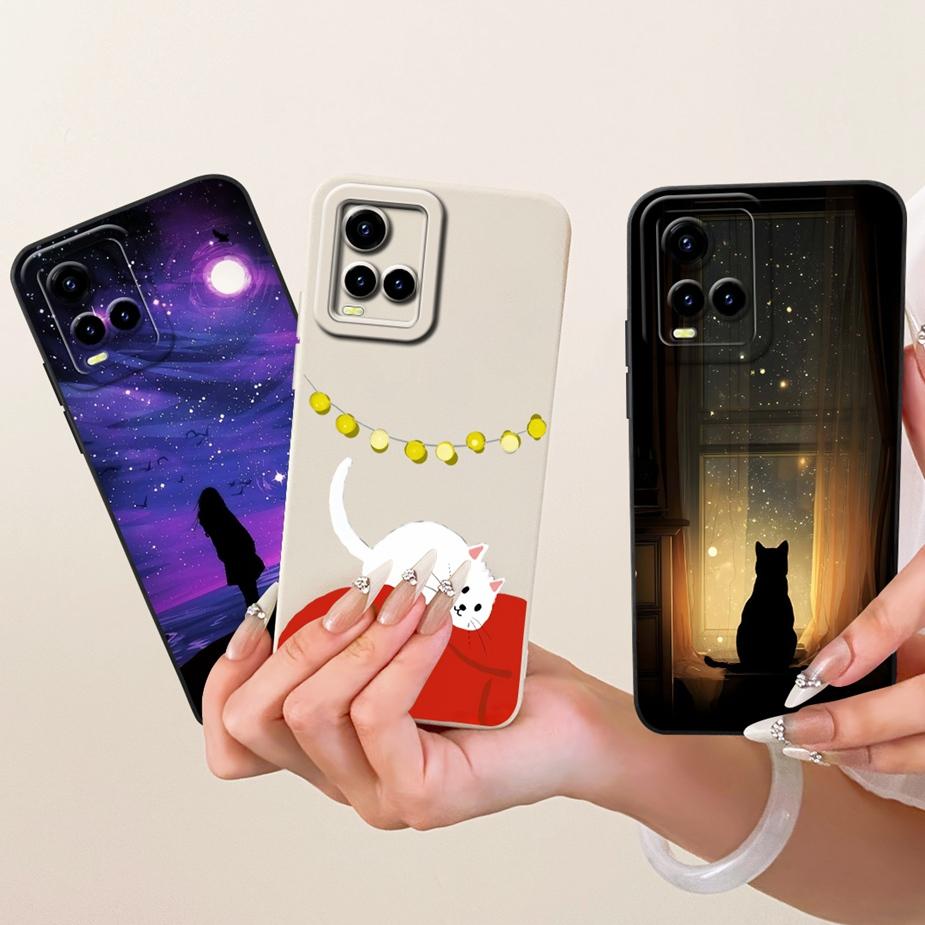 For Vivo Y33s 4G Case V2109 Cute Cat Cartoon Cover For Vivo Y21 Y21s Y21e Y21t Soft TPU Phone Case For Vivo Y33t Y 33s 4G Fundas