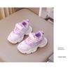 Spring and Autumn Princess Shoes Girls Super Soft Sneakers Children's Mesh Shoes Foreign Style Lighting Soft Sole Running Shoes Trendy